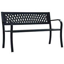VidaXL - Panca da giardino, 125 cm, colore: Nero