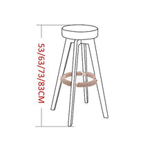 HLL Sgabelli, Sedia Girevole Marrone per il Contatore Del Ristorante Della Cucina Domestica 53/63/73/83 cm,Marrone,H-53Cm.