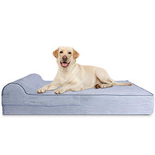 KOPEKS Jumbo XL, Letto ortopedico per cani in memory foam di alta qualità, doppio 17,8 cm, con cuscino e rivestimento rimovibile facile da lavare con fondo antiscivolo, fodera impermeabile inclusa