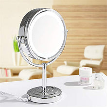 specchio trucco,specchio trucco,Specchio cosmetico da tavolo a LED con ingrandimento 3 volte da 8,5 pollici, specchio da trucco illuminato in stile europeo, bronzo nero