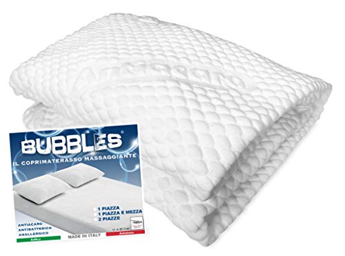 Tex family COPRIMATERASSO ANTIACARO Anallergico MASSAGGIANTE Bubbles - 2 PIAZZE