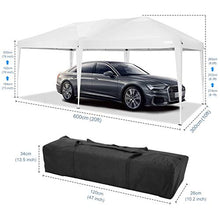 COBIZI 10'x20 'Baldacchino pop-up Tenda per feste di matrimonio Tenda per ripostiglio Gazebo per esterni Tettoia da campeggio per spiaggia con 6 pareti laterali rimovibili