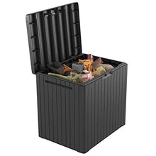 KETER Contenitore da Giardino City Antracite in Plastica Portaoggetti Bauletto