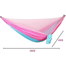 ASDFGHJKL Amaca in Cotone da Esterno Tela LettoTravel Hammock per Due Persone con Zanzariera Automatica Portatile per Famiglie per Viaggi, Giardino, Festa