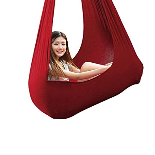 WCX - Amaca elastica per interni e interni, per yoga, regolabile, con autismo, ideale per integrazione sensoriale