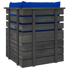 FAMIROSA Set Divani da Giardino su Pallet 5 pz con Cuscini Massello Pino-1825