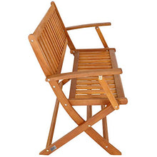 Deuba Panchina Pieghevole da Giardino in Legno di Eucalipto Certificato FSC® Panca 2 Posti Terrazza Esterno