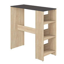 Temahome Tavolo da Bar Gavarnie, Particle Board, Beige/Nero (Oak & Black), 94 x 40 x 101 cm