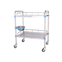 WangQ Bellezza Medica della Carrozza Medica del Carrello del Carrello del Carrello del Carrello del Carrello del Doppio-Carrello dell'Acciaio Inossidabile carrellino Cucina (Size : 66 * 44 * 86cm)