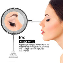 FHQCU Specchi Il Trucco Specchio LED 10X Specchio ingranditore con Luce LED Vanity Miroir Grossissant 360 Specchi Specchio cosmetico Camera Letto, Bagno