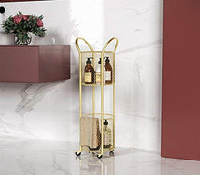 &ripiano di stoccaggio Bagagli Trolley, mobili su ruote cilindriche storage rack da terra Magazzinaggio scaffalatura a 2 strati Scaffale di finitura