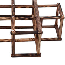 Tellaboull for Scaffale per Vini in Legno Classico di Alta qualità Portavasi per Bottiglie da 3/6/10 Supporto per mensole da Cucina con Barra di Alta qualità Elegante