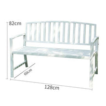 Sedia da giardino sedia doppia in metallo per esterni con schienale, bracciolo, cuscino, terrazza, panca, decorazione della casa, sgabello per il tempo libero per veranda / parco / cortile