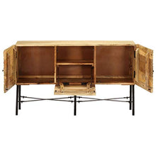 vidaXL Credenza Elegante Vintage Armadietto Madia Cassettiera Dispensa Vetrina Arredo Soggiorno Armadio Arredamento Legno Massello di Mango