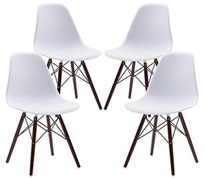 SWEETHOME Set di 4 sedie da pranzo tavolo tavolo in legno spray per soggiorno, ufficio, caffè (bianco)