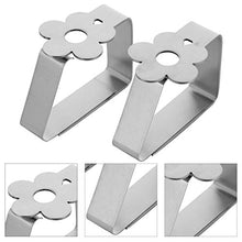 Gadpiparty 2 Pezzi Clip per Tovaglia Fiore Clip per Tavolo da Picnic Clip per Tovaglia in Acciaio Inox Flessibile Morsetti per Tovaglie Ideali per Picnic Tendoni Matrimoni Festa di Laurea 3