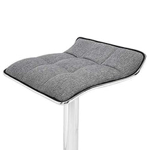 Sedia da ufficio creativa morbida borsa quadrata bordo curvo piede bar sgabello cotone e lino tessuto grigio scuro