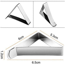 Yiyu Tovaglie Clip Tovaglia, 24 PCS in Acciaio Inox Fermatovaglia 5cm Triangolo Fermatovaglia Regolabile for La Casa, Feste, PIC-nic, Ristoranti, Matrimoni z (Color : Silver)