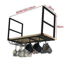 Portabicchieri da Appendere in Legno Massello, Portabicchieri da caffè, Portabicchieri, Adatto per Ristorante/Bar/Famiglia, Mensola A Soffitto ， 4 Dimensioni (Size : 100 * 30 * 50cm)