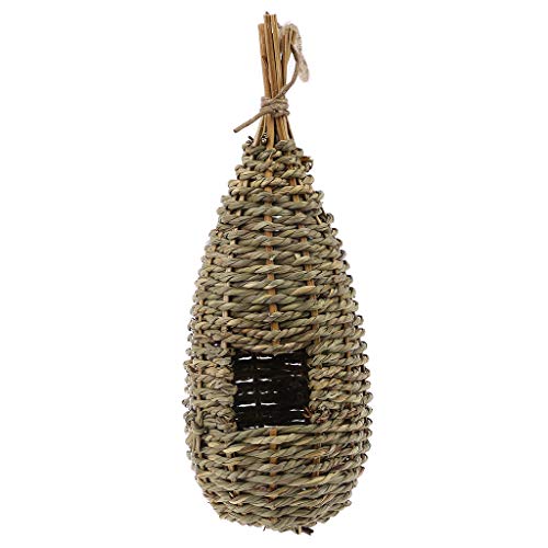 MYBOON Casetta pensile per Uccelli in Fibra Naturale Finch Nido d'uccello Capanna per Esterni Riparo per Amaca a Scomparsa Nido