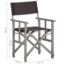 Festnight Sedia da Regista Pieghevole in Legno Massello di Teak da Giardino/Patio/Balcone per Esterno 55 x 56 x 88 cm