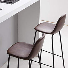 XuQinQin Nordic Style Bar sgabelli con Schienale Altezza Pub Chair Casa Bar Sgabelli da Cucina con Il poggiapiedi Sedie sedie in Pelle Artificiale sgabelli da Bar (Size : Large)
