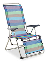 Eredu 852/TX - Sedia sdraio in 5 posizioni, con schienale anatomico, in alluminio, 75 x 63 x 112 cm, Colori Assortiti