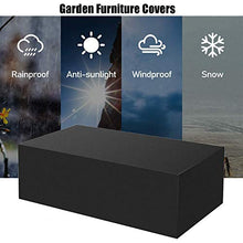 Fodere per mobili da giardino 115x115x74cm per esterni, fodere per mobili da giardino, copriletto rettangolare per patio, resistente all'acqua e durevole, per tutte le condizioni atmosferiche, pe