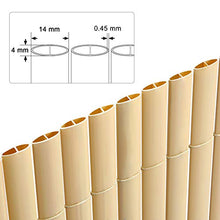 SONGMICS GPF096M Canniccio Frangivista in Plastica, Paravista per Recinzione di Giardino Terrazza Balcone, 2 Rotoli (0.9 x 3 m), Paravento con Costole Rinforzate, Beige, 0.9 x 6 m