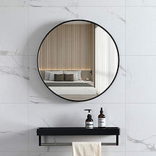 Specchio da bagno nordico rotondo con ripiano HD ultra bianco antideflagrante argento specchio spazio alluminio lato nero / Phnom Penh / specchio bianco specchio da bagno specchio da bagno