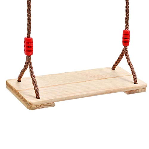 HYISHION Swing Swing Dondolo Coperta Altalena Albero pergolati in Legno for i Giardini dell'interno SwingWooden Seat Swing Albero all'aperto Altalena di Corda for Adulti e Bambini SKYJIE