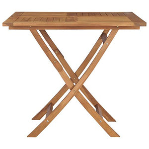 Festnight Tavolo da Giardino Quadrato Pieghevole in Legno Massello di Teak 85x85x76cm Tavolo da Cucina