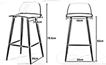 Sedia Sgabello da Bar Materiale Pc + Pp Gambe in Acciaio di plastica Moderno e Minimalista Sgabello da Bar Sgabello da Bar Sgabello da Bar Sedia Indietro caffè e Sedie