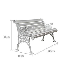 household products Terrazza Giardino Panca, Parco Panchina in Legno Massello Anticorrosivo E Cast Telaio in Ferro, Panca Portico con Schienale E Braccioli, Adatta A Ponte Prato Terrazza Balcone