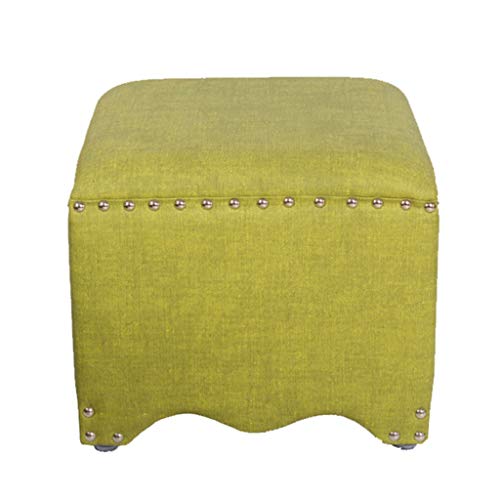 Mobili per la casa e Giardino Sgabello Imbottito in Stile Europeo per Sgabello/Trucco/Sgabello per Divano Quadrato per tavolino Soggiorno-Verde Ottomani da Cucina