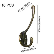 PietyPet 25 Pezzi Ganci Appendiabiti Doppio Polo Accappatoio Gancio Rustico Gancio Asciugamano Gancio retrò Appendiabiti a Parete Gancio per Cappelli Cappelli Abbigliamento Retro