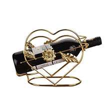 Lxlxq Stile Europeo Creativo Golden Wine Rack Retro Ornamenti in Ferro battuto Moda Semplice Bottiglia di Vino Rack