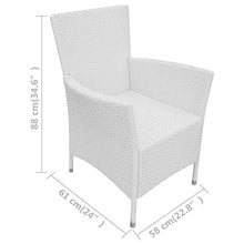 FAMIROSA Sedie da Giardino 6 pz con Cuscini in Polyrattan Bianco Crema-4416