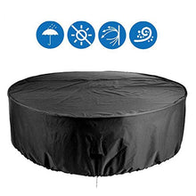 YULIAN Patio Mobili Copre Una tavola Rotonda Impermeabile 83x35 in, Protezione terrazza Rotonda, Giardino all'aperto Sala da Pranzo Tavolo tavola Liscia Superficie Set Serratura a Vento per.