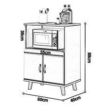 DOMESTICO Assemblare Credenza Moderna Armadio semplicità di Uso della casa Soggiorno Bagagli Fianco del Mobile Kitchen Cabinet pensile Tea Gabinetto XMJ (Color : White)