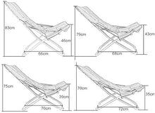 WUY Confortevole assunzione di peperiaria Lettino Lettino Pieghevole Lettino Regolabile al di Fuori dell'ufficio Scarsia Beach Lounger Sedia a Sdraio Extra Larga con Cuscini