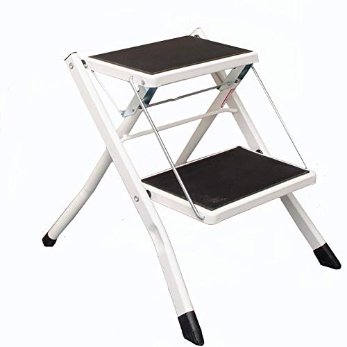 Sgabello Scaletta Pieghevole Scala a Pedale Ferro battuto Scala Domestica a 2 Strati Scala a Pedale da Cucina Attico Sollevatore Bagno Sgabello da Bagno Sgabello A +