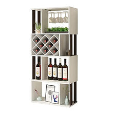 MEIDUO Cremagliera del Vino Armadietto da Incasso a Parete per la casa - Mobile in Legno massello Compilare Qualsiasi Spazio (Colore : Bianca)