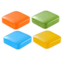 DOITOOL Contenitore per pillole da viaggio, 4 pezzi, quadrato, portapillole portatile, portapillole giornaliero