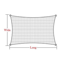 fdxcf Ombra Panno Shading netto impermeabile rettangolo ombreggiatura Tasso 95% poliestere protezione solare da giardino balcone, 7 colori, 6 formati,Blu,2 * 5m