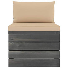 Tidyard Divano Centrale da Giardino Pallet con Cuscini in Legno di Pino,Cuscino per Sedia,Schienale per Divano Pallet，per Divano da Giardino, Interno ed Esterno