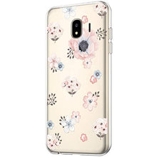 Herbests Cover Case compatible con Samsung Galaxy J4 2018 Custodia Silicone Trasparente Cover Slim Soft Back Case Belle Colorate Dipinto Custodia Crystal Clear TPU Silicone Cover,Rosa#07