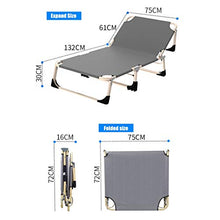 Letto Pieghevole Con Schienale Regolabile, Letto Per Gli Ospiti Con Materasso In Fibra Elettronica Rimbalzante, Tessuto, Nero, Leggero E Una Struttura Robusta E Super Resistente Per Viaggi All'aperto,
