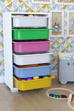 Derin's - Armadietto portaoggetti per bambini | Armadio da cucina | 6 cassetti | Armadietto per giocattoli | Multicolore | Bambini | Cassettiera | Plastica PPU