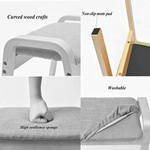 QI-shanping Tempo Libero Poggiapiedi poggiapiedi for Il Divano Living Room, Gambe in Legno Imbottito Panca Cambio di Scarpe Sgabello con 4 Gambe e Copertina in Lino Rimovibile (Color : A)